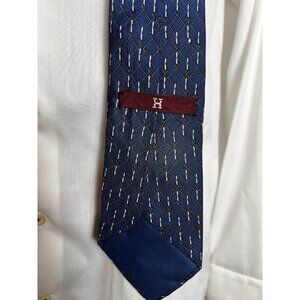 Hermès Blue Silk Tie for Men - Luxury Neckwear, Made in France